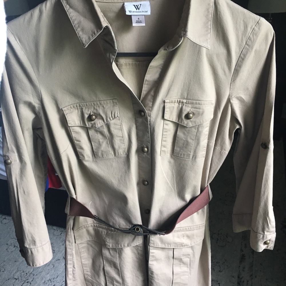 Worthington Military Inspired Shirtdress